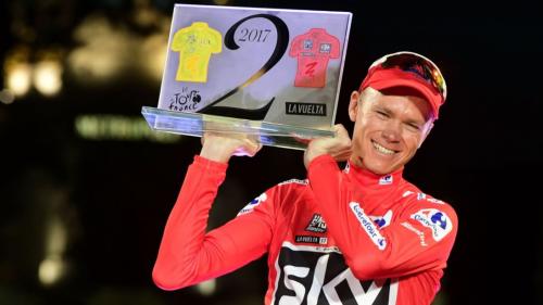 Chris froome winning Le Tour and La Vuelta